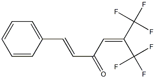 1-Phenyl-6,6,6-trifluoro-5-trifluoromethyl-1,4-hexadien-3-one 구조식 이미지