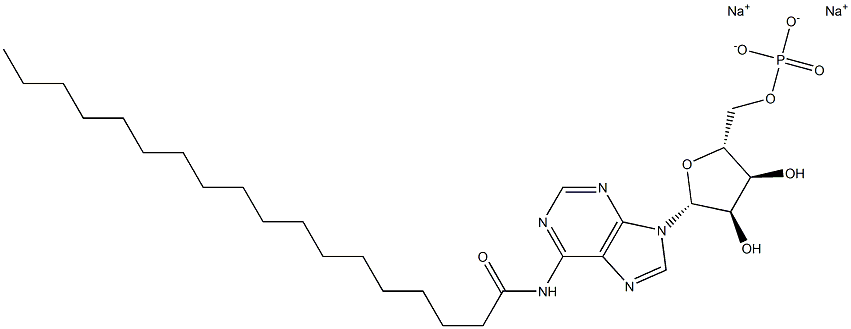 N-Stearoyladenosine-5'-phosphoric acid disodium salt Structure