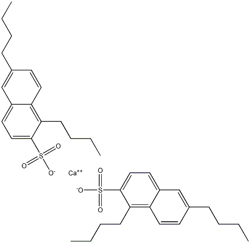Bis(1,6-dibutyl-2-naphthalenesulfonic acid)calcium salt Structure