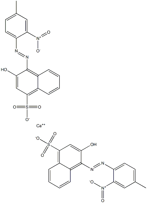 Bis[1-[(4-methyl-2-nitrophenyl)azo]-2-hydroxy-4-naphthalenesulfonic acid]calcium salt Structure