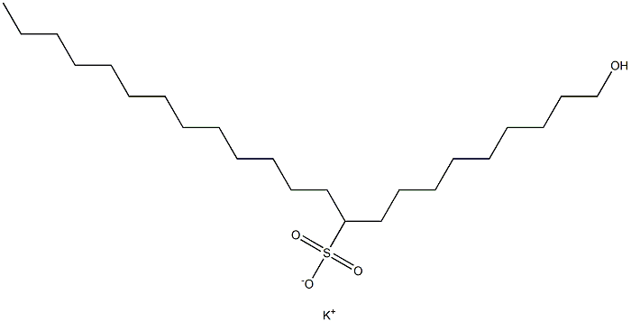 1-Hydroxytricosane-10-sulfonic acid potassium salt 구조식 이미지