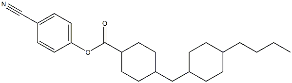 4-[(4-Butylcyclohexyl)methyl]cyclohexanecarboxylic acid 4-cyanophenyl ester 구조식 이미지