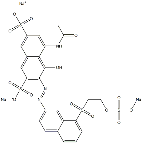 5-Acetylamino-4-hydroxy-3-[8-[2-(sodiooxysulfonyloxy)ethylsulfonyl]-2-naphtylazo]-2,7-naphthalenedisulfonic acid disodium salt 구조식 이미지