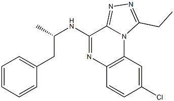 4-[(S)-1-Methyl-2-phenylethylamino]-1-ethyl-8-chloro[1,2,4]triazolo[4,3-a]quinoxaline 구조식 이미지