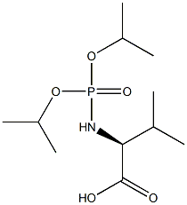 N-(Diisopropoxyphosphinyl)valine 구조식 이미지