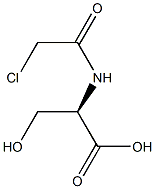 (R)-2-[(Chloroacetyl)amino]-3-hydroxypropanoic acid 구조식 이미지