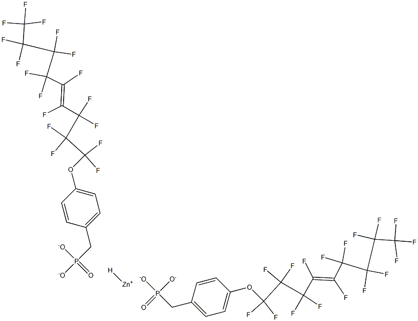 Bis[4-(heptadecafluoro-4-nonenyloxy)benzylphosphonic acid hydrogen]zinc salt 구조식 이미지