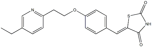 5-[(Z)-4-[2-(5-Ethyl-2-pyridyl)ethoxy]benzylidene]thiazolidine-2,4-dione Structure