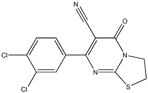 2,3-Dihydro-7-(3,4-dichlorophenyl)-5-oxo-5H-thiazolo[3,2-a]pyrimidine-6-carbonitrile Structure