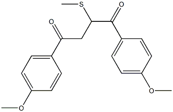 1,4-Bis(4-methoxyphenyl)-2-methylthio-1,4-butanedione Structure