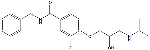 1-[4-[Benzylcarbamoyl]-2-chlorophenoxy]-3-[isopropylamino]-2-propanol 구조식 이미지