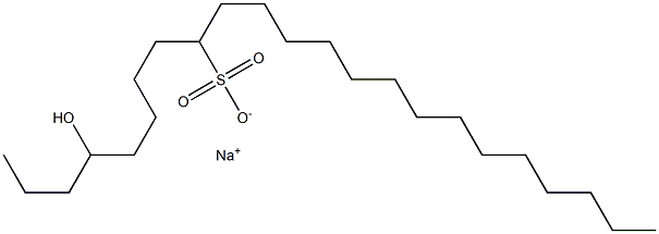 4-Hydroxytricosane-9-sulfonic acid sodium salt Structure