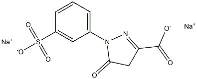 4,5-Dihydro-5-oxo-1-(3-sulfophenyl)-1H-pyrazole-3-carboxylic acid disodium salt Structure