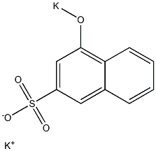 4-Potassiooxy-2-naphthalenesulfonic acid potassium salt Structure