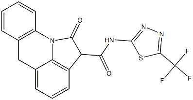 N-(5-Trifluoromethyl-1,3,4-thiadiazol-2-yl)-1,2-dihydro-1-oxo-6H-pyrrolo[3,2,1-de]acridine-2-carboxamide Structure