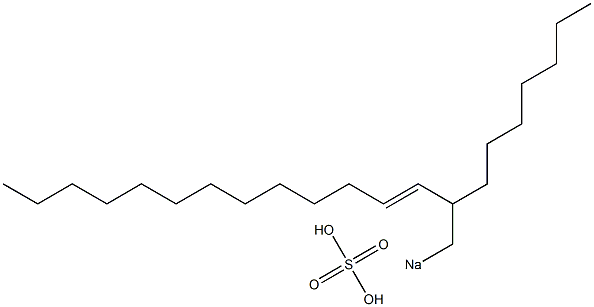 Sulfuric acid 2-heptyl-3-pentadecenyl=sodium ester salt 구조식 이미지