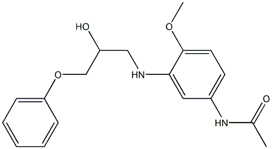N-(5-Acetylamino-2-methoxyphenyl)-2-hydroxy-3-phenoxypropylamine 구조식 이미지