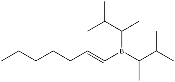 [(E)-1-Heptenyl]bis(3-methylbutan-2-yl)borane Structure