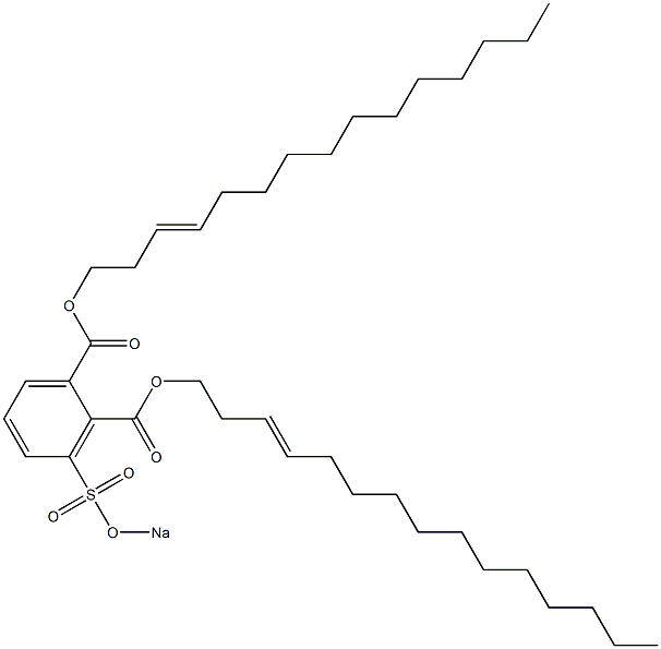 3-(Sodiosulfo)phthalic acid di(3-pentadecenyl) ester 구조식 이미지