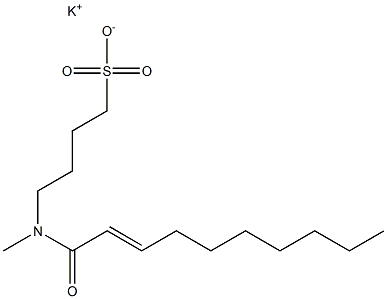 4-[N-(2-Decenoyl)-N-methylamino]-1-butanesulfonic acid potassium salt 구조식 이미지