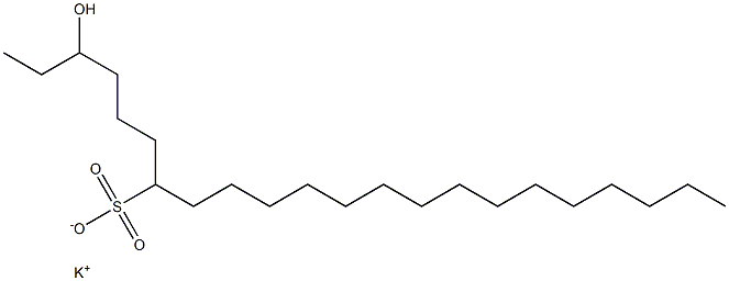 3-Hydroxydocosane-7-sulfonic acid potassium salt Structure