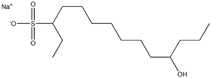 11-Hydroxytetradecane-3-sulfonic acid sodium salt Structure