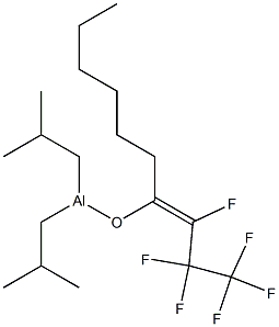 Diisobutyl[(E)-1-hexyl-2,3,3,4,4,4-hexafluoro-1-butenyloxy]aluminum 구조식 이미지