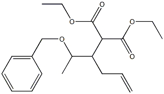 3-[1-(Benzyloxy)ethyl]-2-(ethoxycarbonyl)-5-hexenoic acid ethyl ester 구조식 이미지