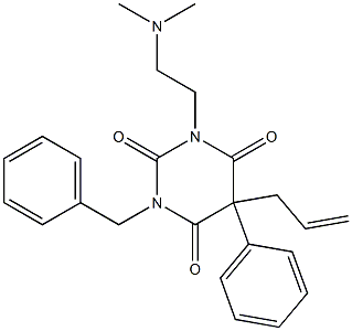 5-Allyl-1-benzyl-3-[2-(dimethylamino)ethyl]-5-phenylbarbituric acid 구조식 이미지
