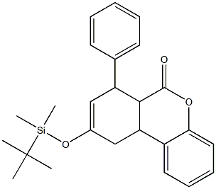 6a,7,10,10a-Tetrahydro-9-[[dimethyl(tert-butyl)silyl]oxy]-7-phenyl-6H-dibenzo[b,d]pyran-6-one 구조식 이미지