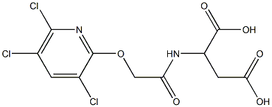 2-[[[(3,5,6-Trichloropyridin-2-yl)oxy]acetyl]amino]succinic acid Structure