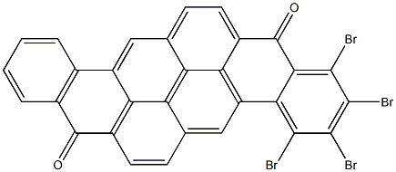 1,2,3,4-Tetrabromo-8,16-pyranthrenedione 구조식 이미지