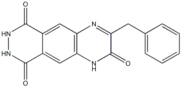 3-Benzylpyridazino[4,5-g]quinoxaline-2,6,9(1H,7H,8H)-trione Structure