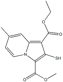 1-Ethoxycarbonyl-3-methoxycarbonyl-7-methylindolizine-2-thiol 구조식 이미지