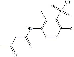 3-(Acetoacetylamino)-6-chloro-2-methylbenzenesulfonic acid 구조식 이미지