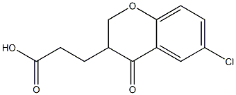 6-Chloro-3,4-dihydro-4-oxo-2H-1-benzopyran-3-propionic acid Structure