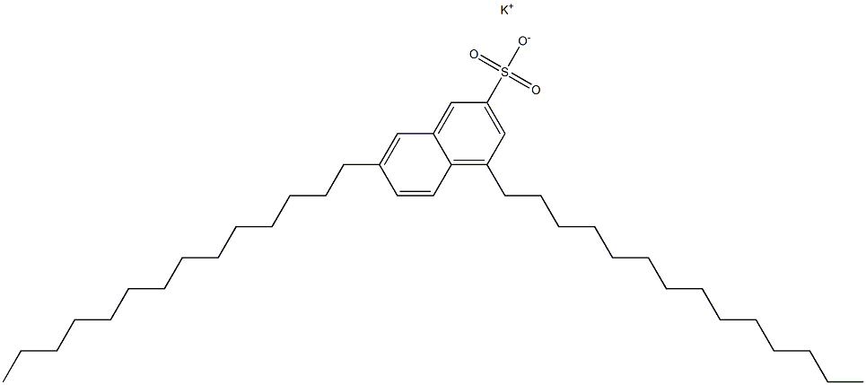 4,7-Ditetradecyl-2-naphthalenesulfonic acid potassium salt Structure