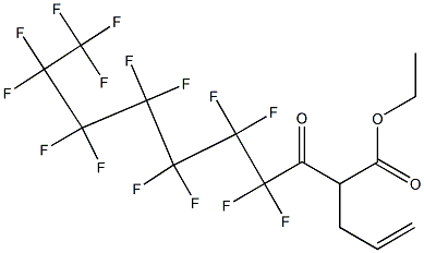 2-Allyl-3-oxo-4,4,5,5,6,6,7,7,8,8,9,9,10,10,10-pentadecafluorodecanoic acid ethyl ester Structure