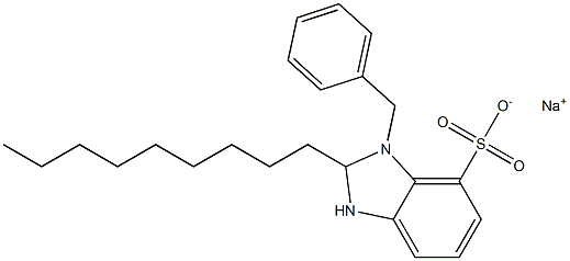 1-Benzyl-2,3-dihydro-2-nonyl-1H-benzimidazole-7-sulfonic acid sodium salt Structure