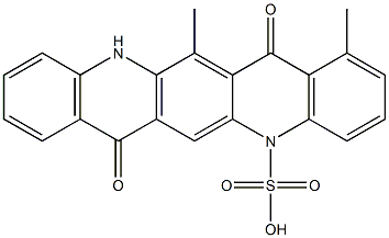 5,7,12,14-Tetrahydro-1,13-dimethyl-7,14-dioxoquino[2,3-b]acridine-5-sulfonic acid 구조식 이미지