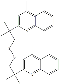 Bis[2-(4-methylquinolin-2-yl)-2-methylpropyl] persulfide Structure