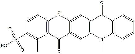 5,7,12,14-Tetrahydro-1,12-dimethyl-7,14-dioxoquino[2,3-b]acridine-2-sulfonic acid 구조식 이미지