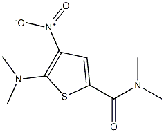 2-(Dimethylamino)-3-nitro-5-dimethylcarbamoylthiophene Structure