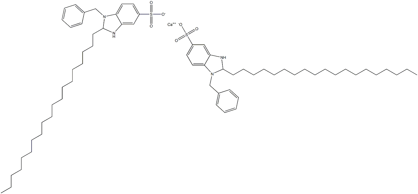 Bis(1-benzyl-2,3-dihydro-2-nonadecyl-1H-benzimidazole-5-sulfonic acid)calcium salt Structure