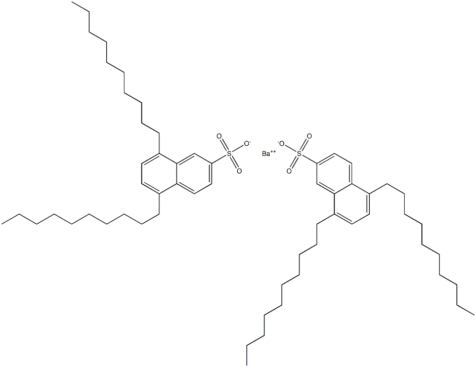 Bis(5,8-didecyl-2-naphthalenesulfonic acid)barium salt 구조식 이미지