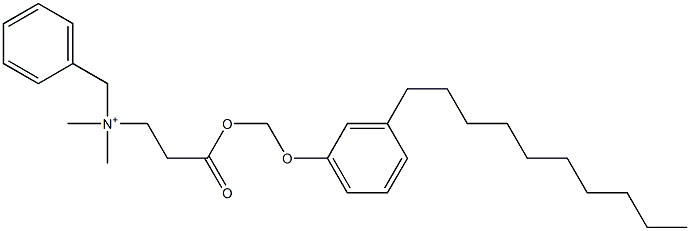 N,N-Dimethyl-N-benzyl-N-[2-[[(3-decylphenyloxy)methyl]oxycarbonyl]ethyl]aminium Structure