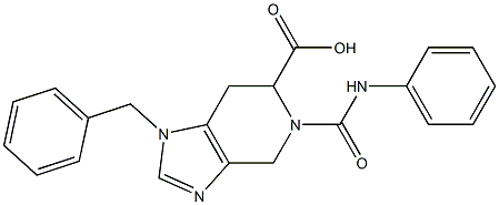 1-Benzyl-4,5,6,7-tetrahydro-5-phenylcarbamoyl-1H-imidazo[4,5-c]pyridine-6-carboxylic acid 구조식 이미지