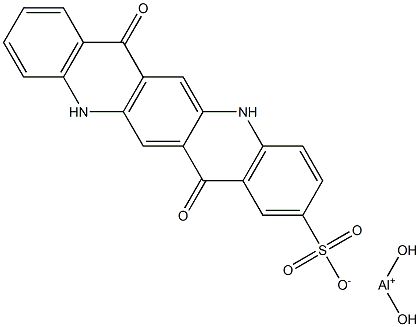 5,7,12,14-Tetrahydro-7,14-dioxoquino[2,3-b]acridine-2-sulfonic acid dihydroxyaluminum salt 구조식 이미지