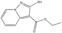 2-Mercaptopyrazolo[1,5-a]pyridine-3-carboxylic acid ethyl ester 구조식 이미지