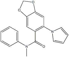 N-Methyl-N-phenyl-6-(1H-pyrrol-1-yl)-1,3-benzodioxole-5-carboxamide Structure